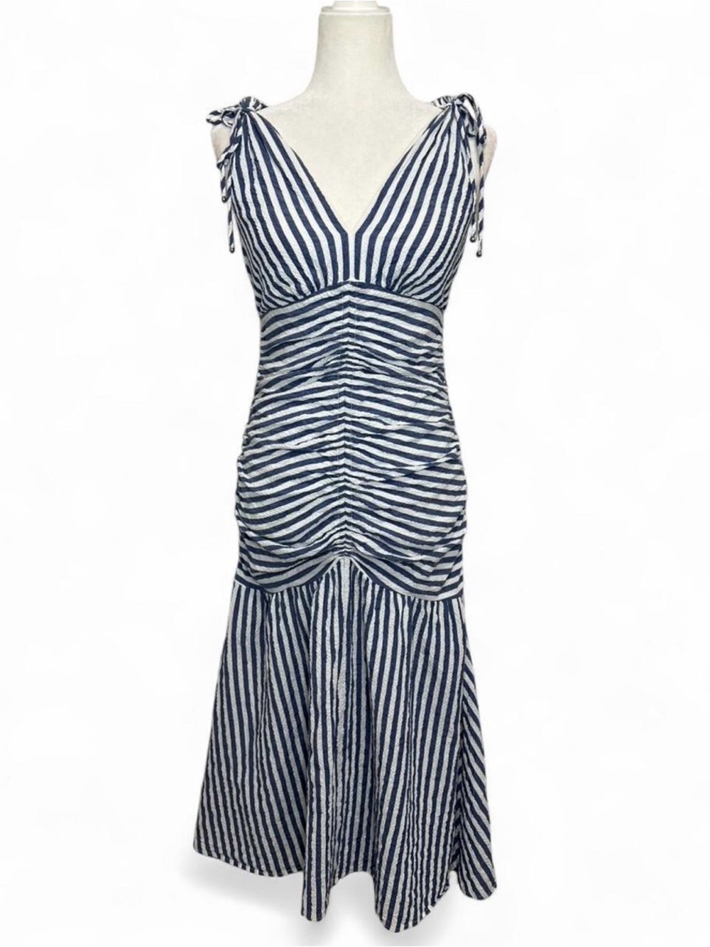 Veronica Beard 'Perrin' Striped Seersucker Maxi Dress - Picture 2 of 8